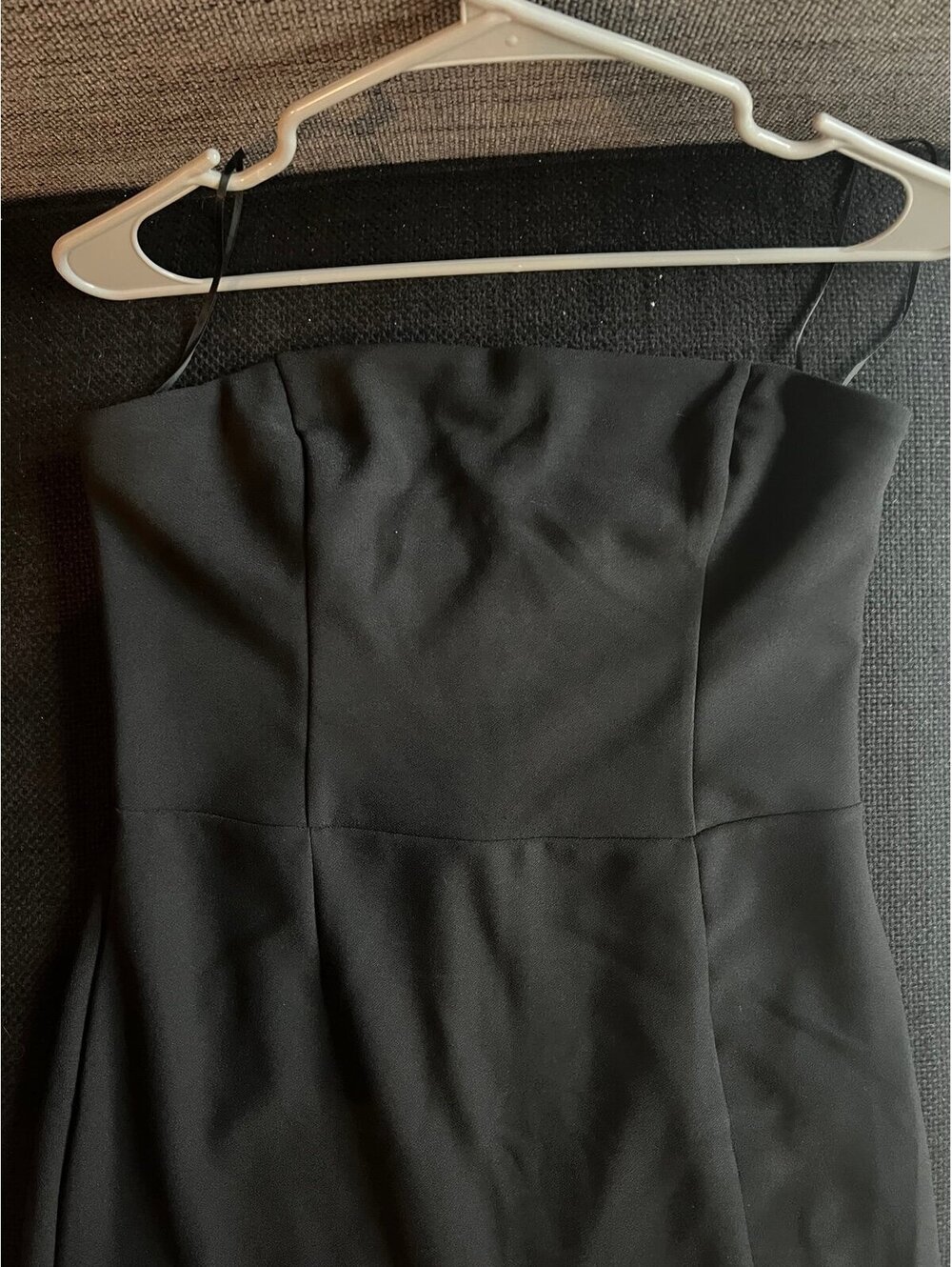 Abercrombie and Fitch Black Strapless Midi Dress Sz M - Picture 4 of 7